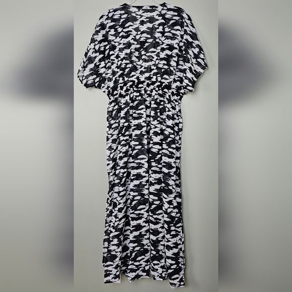 IN'VOLAND Womens Swimsuit Bikini Cover Deep V Neck Long Split Kaftan Kimono, 18W - Picture 8 of 11